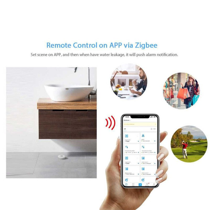 Senzor smart apa wifi simplu /cu sonerie, zigbee, TUYA Senzor smart apa wifi simplu /cu sonerie, zigbee, TUYA